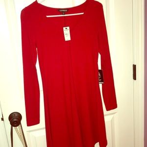 NWT Red Long Sleeve EXPRESS Dress ❣️❤️